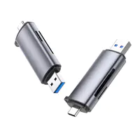 Ugreen - Kartenleser - 2 in 1 (microSD, microSDHC, microSDXC, MMC, RS-MMC, SD, SDHC, SDXC) - USB 3.0/USB-C
