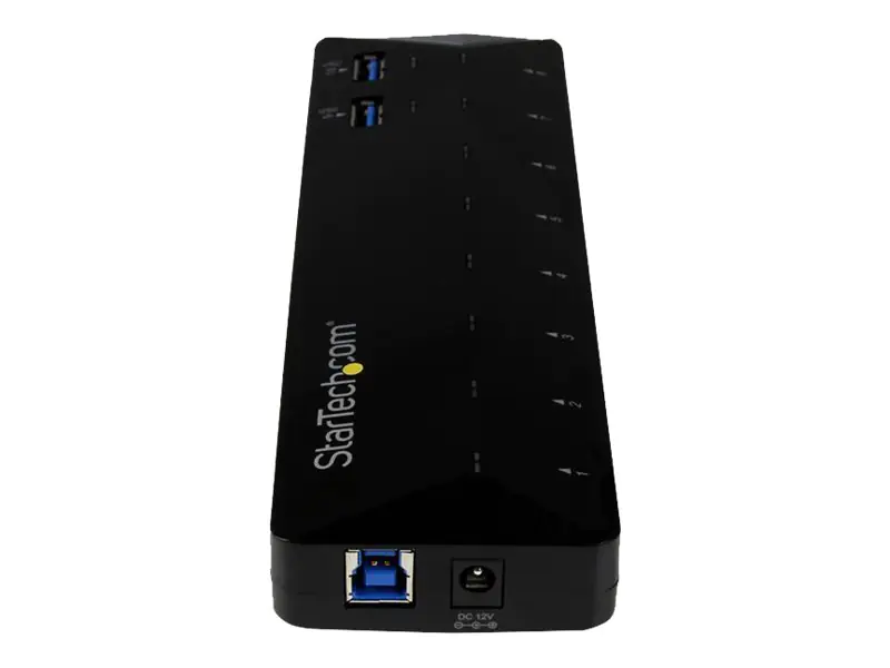 StarTech 10 Port USB 3.0 Hub mit Lade- und Sync Port - 2 x 1,5A Ports - Desktop Hub und Schnelllade Station - USB-Umschalter für die gemeinsame Nutzung von Peripheriegeräten - 10 x SuperSpeed USB 3.0 - Desktop - für P/N: DKWG30DPHPD, DKWG30DPHPDU, TB33A1C StarTech 10 Port USB 3.0 Hub mit Lade- und Sync Port - 2 x 1,5A Ports - Desktop Hub und Schnelllade Station - USB-Umschalter für die gemeinsame Nutzung von Peripheriegeräten - 10 x SuperSpeed USB 3.0 - Desktop - für P/N: DKWG30DPHPD, DKWG30DPHPDU, TB33A1C
