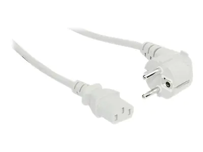 InLine - Stromkabel - IEC 60320 C14 zu power CEE 7/7 (M) - 5 m - 90° Stecker - weiß InLine - Stromkabel - IEC 60320 C14 zu power CEE 7/7 (M) - 5 m - 90° Stecker - weiß