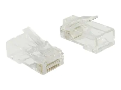 Delock Netzwerkanschluss - RJ-45 (M) - UTP - 5 - 6.5 mm - CAT 5e - durchsichtig (Packung mit 20) 86451