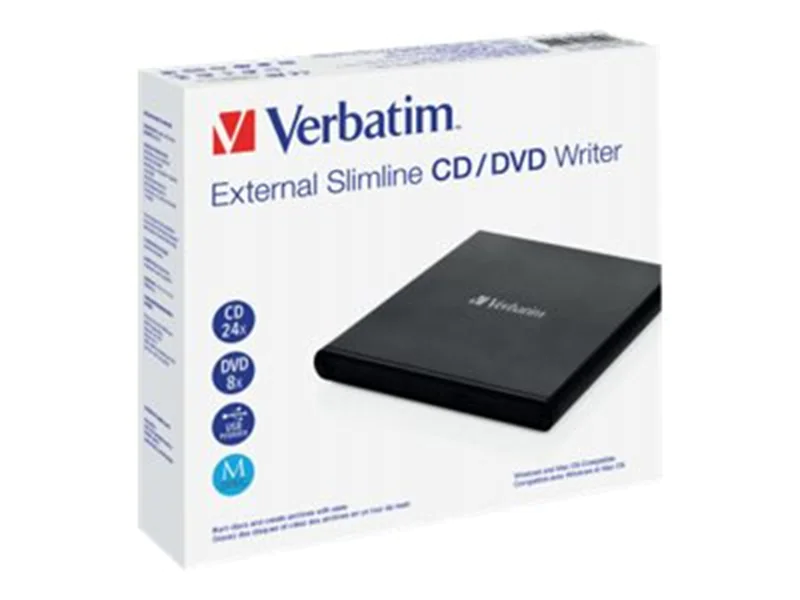 Verbatim - Laufwerk - DVD±RW (±R DL) / DVD-RAM - 8x/8x/5x - USB 2.0 - extern Verbatim - Laufwerk - DVD±RW (±R DL) / DVD-RAM - 8x/8x/5x - USB 2.0 - extern