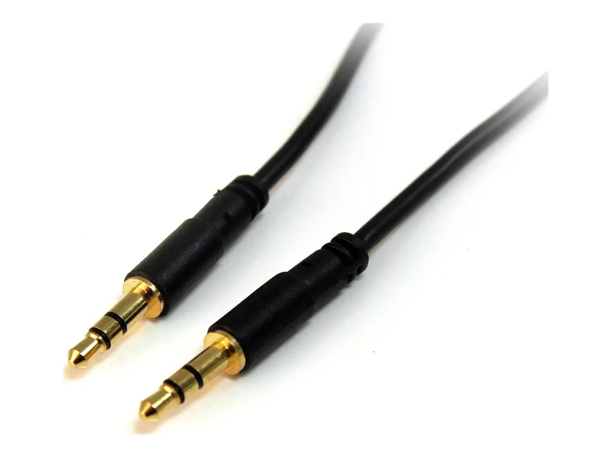 StarTech 6 ft Slim 3.5mm Stereo Audio Cable - M/M - 3.5mm Male to Male Audio Cable for your Smartphone, Tablet or MP3 Player (MU6MMS) - Audiokabel - mini-phone stereo 3.5 mm männlich zu mini-phone stereo 3.5 mm männlich - 1.8 m - Schwarz - für P/N: KITBXA StarTech 6 ft Slim 3.5mm Stereo Audio Cable - M/M - 3.5mm Male to Male Audio Cable for your Smartphone, Tablet or MP3 Player (MU6MMS) - Audiokabel - mini-phone stereo 3.5 mm männlich zu mini-phone stereo 3.5 mm männlich - 1.8 m - Schwarz - für P/N: KITBXA