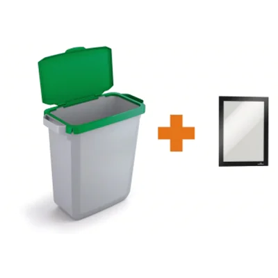 DURABLE Abfalleimer DURABIN® 60L 60l Polypropylen grau 1 Sortierfach DURABLE Abfalleimer DURABIN® 60L 60l Polypropylen grau 1 Sortierfach