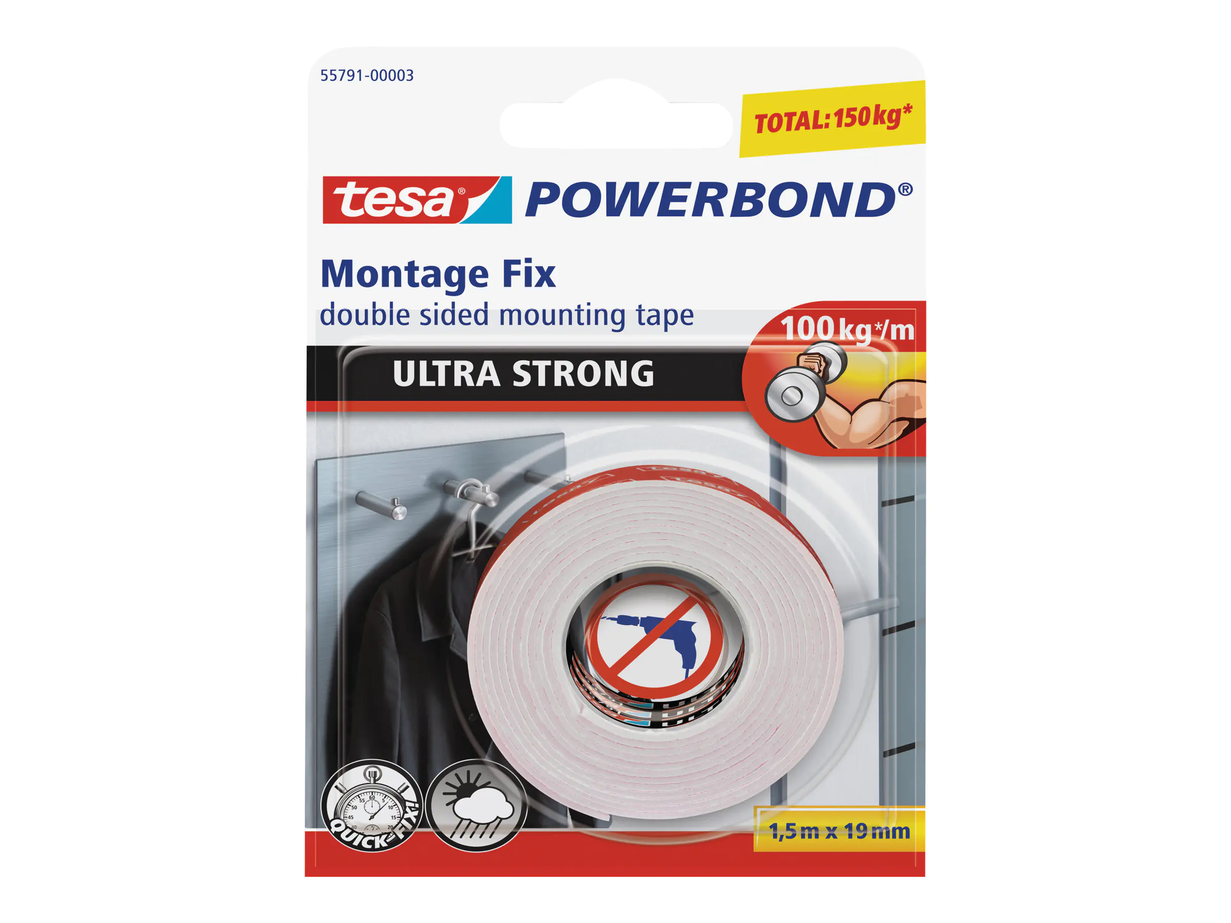 Tesa Powerbond Ultra Strong - Doppelseitiges 55792-00001-00