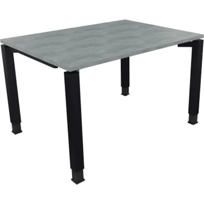 Schreibtisch Vierfuß Quadratrohr B1200xT900xH680-820 an/Beton hell Schreibtisch Vierfuß Quadratrohr B1200xT900xH680-820 an/Beton hell