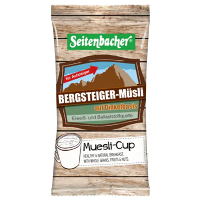 Seitenbacher Müsli Bergsteiger 20 x 50 g/Pack. Seitenbacher Müsli Bergsteiger 20 x 50 g/Pack.