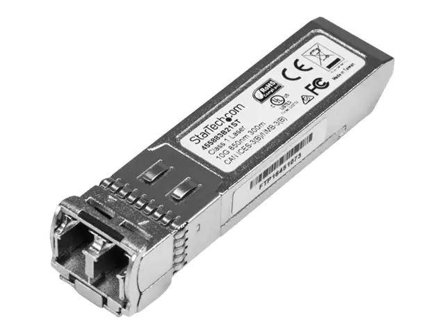 StarTech 10 Gigabit LWL SFP+ Transceiver Modul - HP 455883-B21 Kompatibel - MM LC mit DDM - 300m - 10GBase-SR - SFP+-Transceiver-Modul (gleichwertig mit: HP 455883-B21) - 10 GigE - 10GBase-SR - LC Multi-Mode - bis zu 300 m