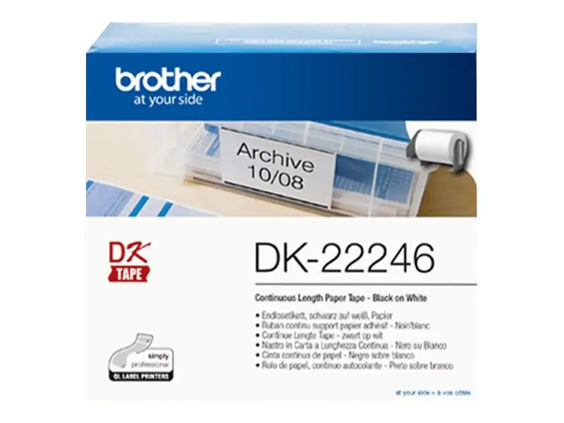 Brother Endlosetikettenrolle DK22246 103mmx30,48m weiß