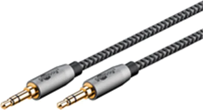 Goobay 65273, 3.5mm TRS, Stecker, 3.5mm TRS, Stecker, 1 m, Schwarz, Silber