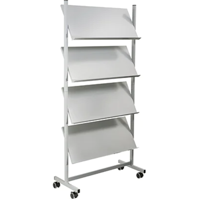 helit Prospektständer H6813499 12xDIN A4 silbergrau helit Prospektständer H6813499 12xDIN A4 silbergrau