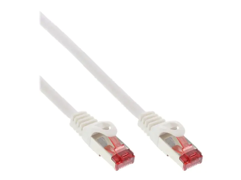 InLine - Patch-Kabel - RJ-45 (M) zu RJ-45 (M) - 15 m - SFTP - CAT 6 - geformt - weiß