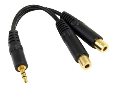 StarTech.com 15cm Stereo Splitter Kabel - 3,5mm Klinke Stecker auf 2x 3,5mm Buchse MUY1MFF