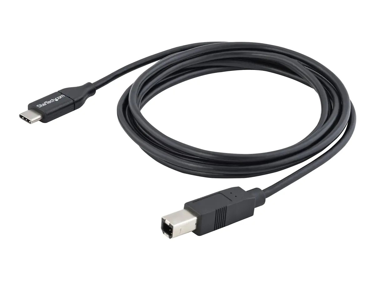 StarTech 2m 6ft USB C to USB B Cable - USB 2.0 - USB Type C Printer Cable M/M - USB 2.0 Type-C to Type-B Cable (USB2CB2M) - USB-Kabel - USB-C (M) bis USB Typ B (M) - Thunderbolt 3 / USB 2.0 - 2 m - Schwarz