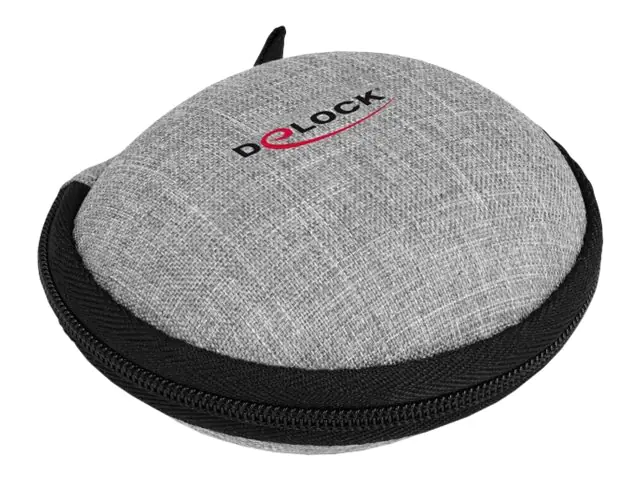 Delock Tasche für Kopfhörer - Polyester - Grau 18421