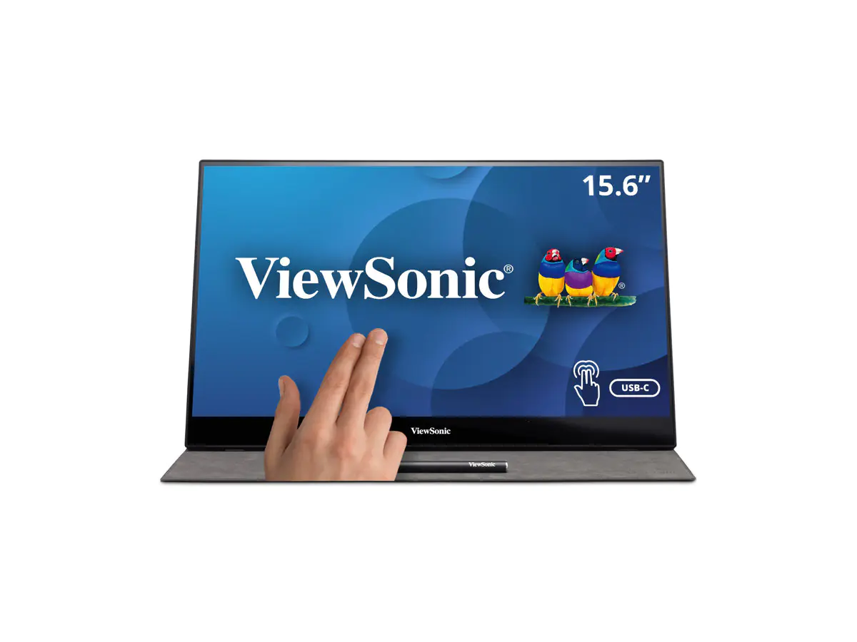 ViewSonic TD1655 - LED-Monitor - 40.6 cm (16") (15.6" sichtbar) - tragbar - Touchscreen - 1920 x 1080 Full HD (1080p) @ 60 Hz - IPS - 250 cd/m² - 800:1 - 6.5 ms - Mini HDMI, USB-C - Lautsprecher ViewSonic TD1655 - LED-Monitor - 40.6 cm (16") (15.6" sichtbar) - tragbar - Touchscreen - 1920 x 1080 Full HD (1080p) @ 60 Hz - IPS - 250 cd/m² - 800:1 - 6.5 ms - Mini HDMI, USB-C - Lautsprecher