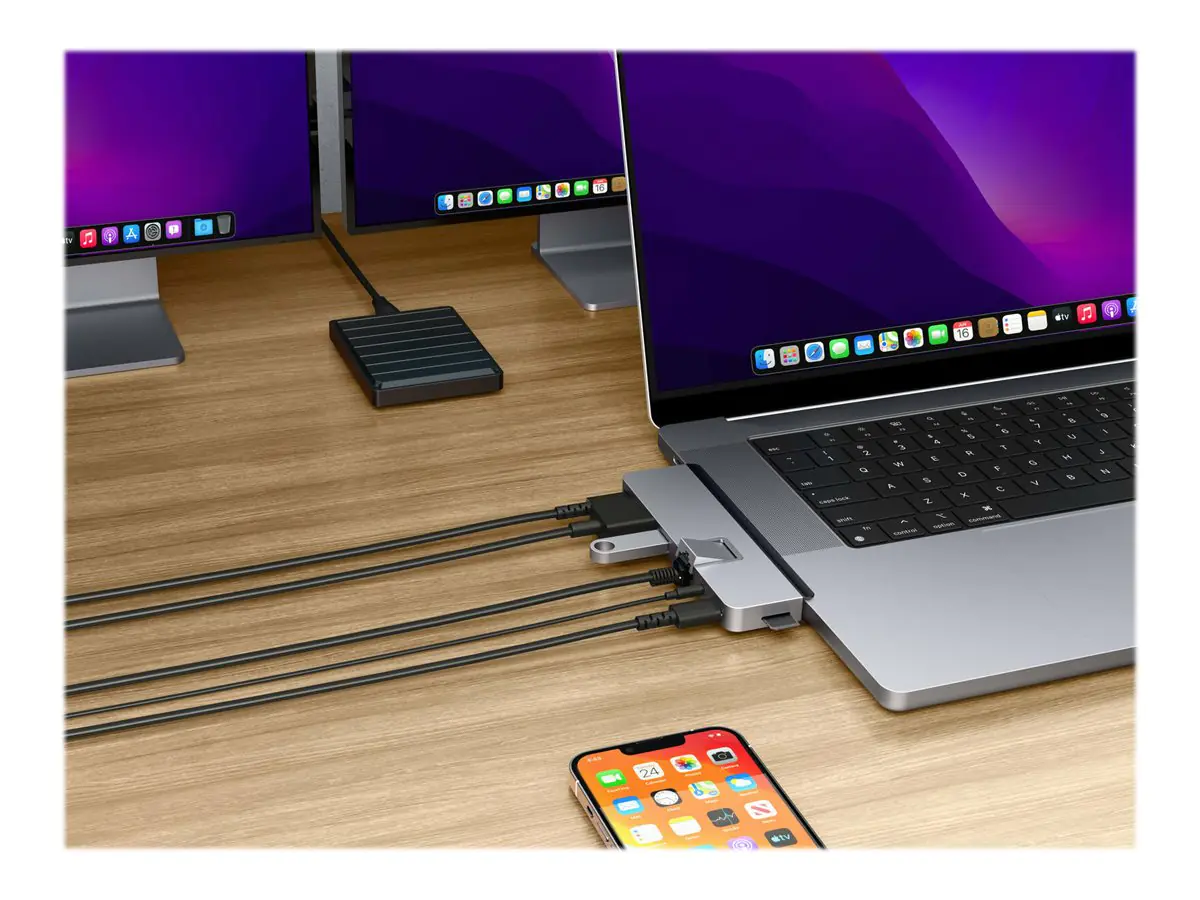 HyperDrive DUO Pro - Dockingstation - USB-C x 2 - HDMI, USB4 - 1GbE - für Apple MacBook Air; MacBook Pro HyperDrive DUO Pro - Dockingstation - USB-C x 2 - HDMI, USB4 - 1GbE - für Apple MacBook Air; MacBook Pro
