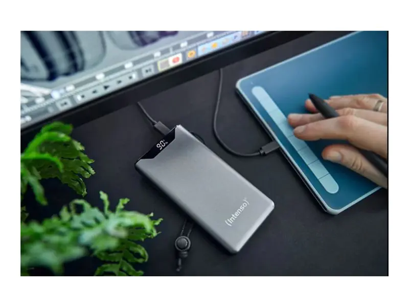 Intenso F20000 - Powerbank - 20000 mAh - 20 watt - 3 A - QC 3.0, Power Delivery 3.0 + PPS - 2 Ausgabeanschlussstellen (USB-C, USB Typ A) 7332054
