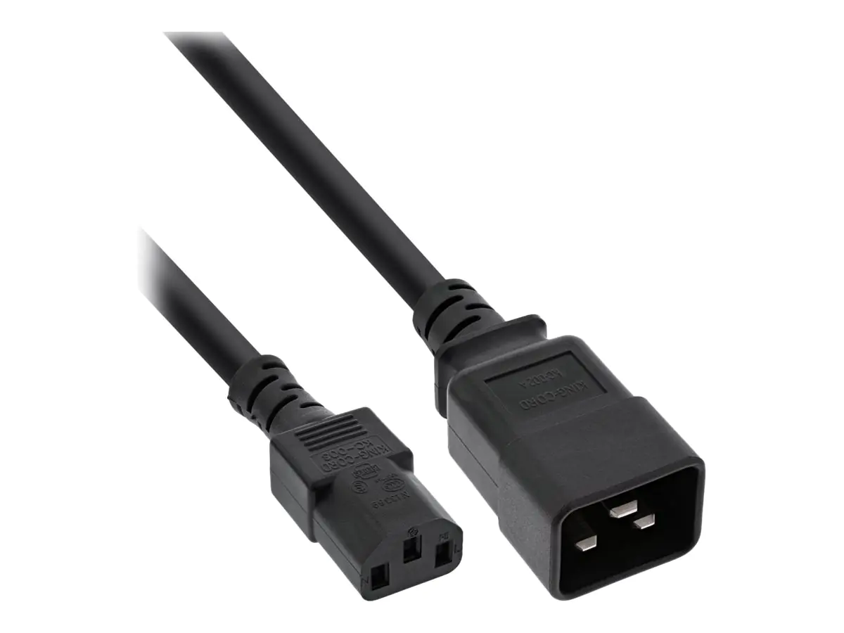 InLine - Stromkabel - IEC 60320 C20 zu power IEC 60320 C13 - 10 A - 50 cm - Schwarz InLine - Stromkabel - IEC 60320 C20 zu power IEC 60320 C13 - 10 A - 50 cm - Schwarz