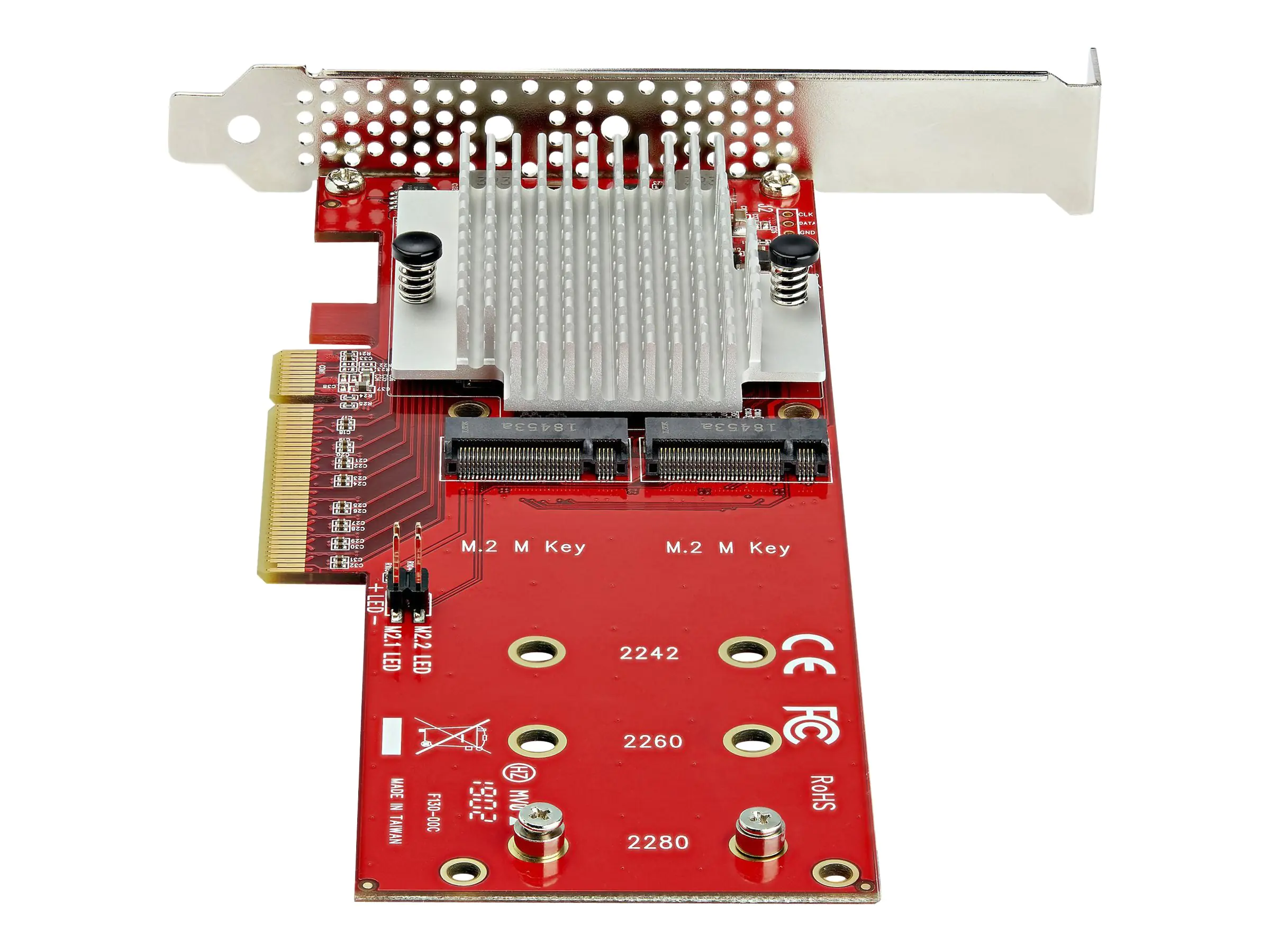 StarTech.com Dual M.2 PCIe SSD Adapter Karte - x8 / x16 Dual NVMe oder AHCI M.2 SSD zu PCI Express 3.0 - M.2 NGFF PCIe (M-Key) PEX8M2E2