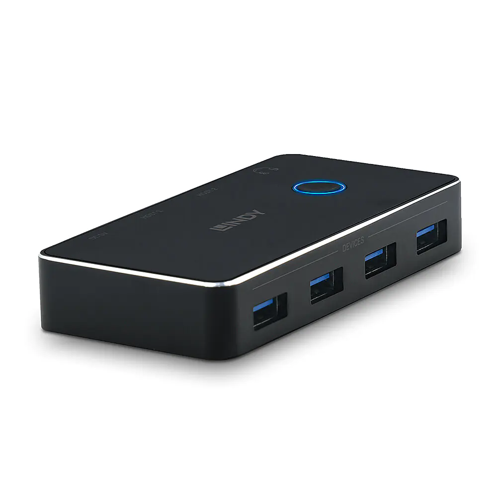 Lindy - USB-Umschalter für die gemeinsame Nutzung von Peripheriegeräten - 2:4 - 4 x USB 3.2 Gen 1 + 2 x USB 3.2 Gen 1 - Desktop Lindy - USB-Umschalter für die gemeinsame Nutzung von Peripheriegeräten - 2:4 - 4 x USB 3.2 Gen 1 + 2 x USB 3.2 Gen 1 - Desktop