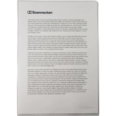 Soennecken Sichthülle 1510 DIN A4 PP transparent 10 St./Pack. Soennecken Sichthülle 1510 DIN A4 PP transparent 10 St./Pack.