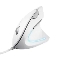 Trust Verto - Vertikale Maus - ergonomisch - Für Rechtshänder - optisch - 6 Tasten - kabelgebunden - USB 2.0 - weiß