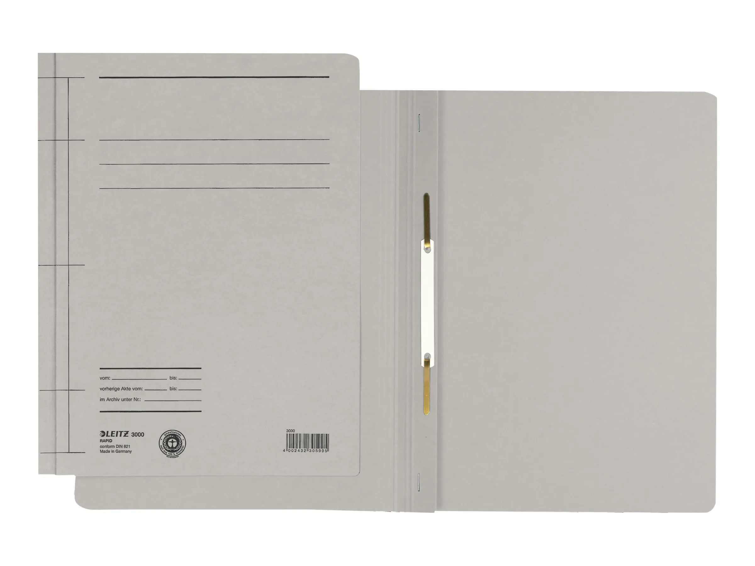 Leitz Schnellhefter Rapid 30000085 DIN A4 Manilakarton grau