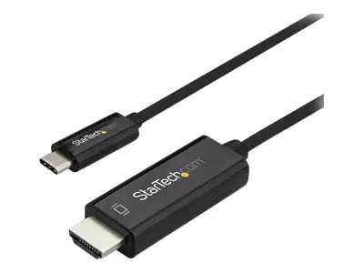 StarTech 6ft (2m) USB C to HDMI Cable, 4K 60Hz USB Type C to HDMI 2.0 Video Adapter Cable, Thunderbolt 3 Compatible, Laptop to HDMI Monitor/Display, DP 1.2 Alt Mode HBR2 Cable, Black - 4K USB-C Video Cable (CDP2HD2MBNL) - Adapterkabel - 24 pin USB-C männl StarTech 6ft (2m) USB C to HDMI Cable, 4K 60Hz USB Type C to HDMI 2.0 Video Adapter Cable, Thunderbolt 3 Compatible, Laptop to HDMI Monitor/Display, DP 1.2 Alt Mode HBR2 Cable, Black - 4K USB-C Video Cable (CDP2HD2MBNL) - Adapterkabel - 24 pin USB-C männl