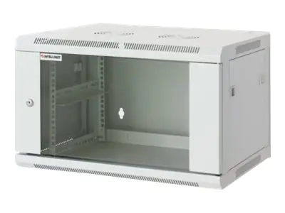 Intellinet Network Cabinet, Wall Mount (Standard), 12U, Usable Depth 500mm/Width 540mm, Grey, Assembled, Max 60kg, Metal & Glass Door, Back Panel, Removeable Sides,Suitable also for use on desk or floor, 19",Parts for wall install (eg screws/rawl plugs) n Intellinet Network Cabinet, Wall Mount (Standard), 12U, Usable Depth 500mm/Width 540mm, Grey, Assembled, Max 60kg, Metal & Glass Door, Back Panel, Removeable Sides,Suitable also for use on desk or floor, 19",Parts for wall install (eg screws/rawl plugs) n
