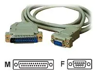 Dexlan - Nullmodemkabel - DB-9 (W) zu DB-25 (M) - 1.8 m