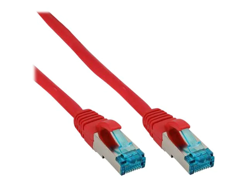 InLine Patchkabel - S/FTP (PiMf) - Cat.6A - halogenfrei - rot - 0,5m 76850R