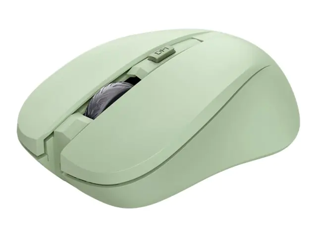 Trust Mydo - Maus - leise - rechts- und linkshändig - optisch - 4 Tasten - kabellos - 2.4 GHz - kabelloser Empfänger (USB) - grün Trust Mydo - Maus - leise - rechts- und linkshändig - optisch - 4 Tasten - kabellos - 2.4 GHz - kabelloser Empfänger (USB) - grün