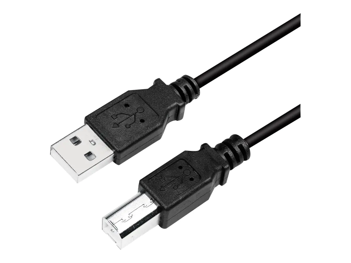 LogiLink - USB-Kabel - USB (M) zu USB Typ B (M) - USB 2.0 - 3 m - Schwarz