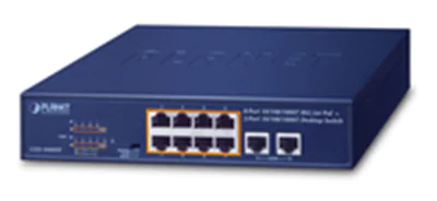 PLANET GSD-1008HP - Switch - unmanaged - 10 x 10/100/1000 (8 PoE+) - Desktop, an Rack montierbar - PoE+ (120 W) PLANET GSD-1008HP - Switch - unmanaged - 10 x 10/100/1000 (8 PoE+) - Desktop, an Rack montierbar - PoE+ (120 W)