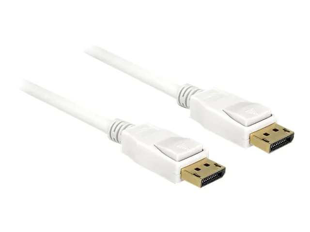 DeLOCK - DisplayPort-Kabel - DisplayPort (M) bis DisplayPort (M) - 5 m - 4K Unterstützung - weiß