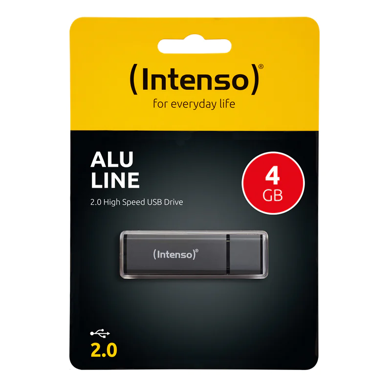 Intenso Alu Line - USB-Flash-Laufwerk - 4 GB - USB 2.0 - Anthrazit