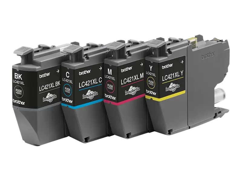 Brother LC421XL - 4er-Pack - XL - Schwarz, Gelb, Cyan, Magenta - original - Tintenpatrone - für Brother DCP-J1140DW, MFC-J1010DW, MFC-J1012DW Brother LC421XL - 4er-Pack - XL - Schwarz, Gelb, Cyan, Magenta - original - Tintenpatrone - für Brother DCP-J1140DW, MFC-J1010DW, MFC-J1012DW