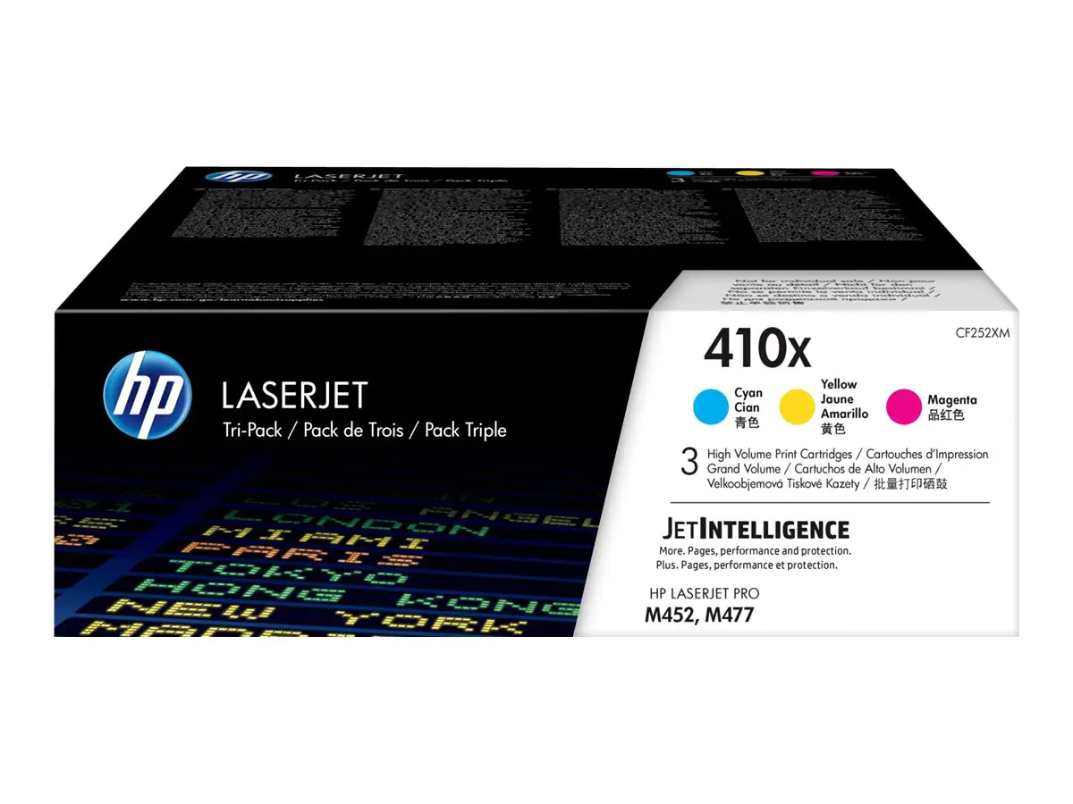 HP 410X - 3er-Pack - Hohe Ergiebigkeit - Gelb, Cyan, Magenta - original - LaserJet - Tonerpatrone (CF252XM)