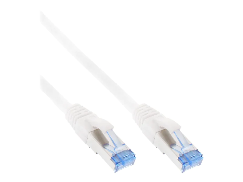 InLine Patchkabel - S/FTP (PiMf) - Cat.6A - halogenfrei - weiß - 0,3m 76833W