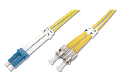 DIGITUS - Patch-Kabel - ST Einzelmodus (M) zu LC Single-Modus (M) - 2 m - Glasfaser - 9/125 Mikrometer - geschirmt, halogenfrei DIGITUS - Patch-Kabel - ST Einzelmodus (M) zu LC Single-Modus (M) - 2 m - Glasfaser - 9/125 Mikrometer - geschirmt, halogenfrei