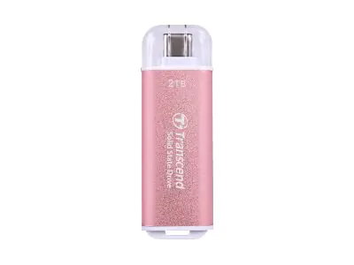 Transcend ESD300 - SSD - 2 TB - extern (tragbar) - USB 3.2 Gen 2x1 (USB-C Steckverbinder) - Rosy Pink Transcend ESD300 - SSD - 2 TB - extern (tragbar) - USB 3.2 Gen 2x1 (USB-C Steckverbinder) - Rosy Pink