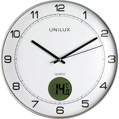 UNILUX Wanduhr Tempus 400094592 30,5cm Kunststoff metallgrau UNILUX Wanduhr Tempus 400094592 30,5cm Kunststoff metallgrau