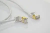 WANTEC Wire Patchkabel CAT7 gewinkelt 90°oben SSTP grau 3.0m - Kabel - Kabel - Netzwerk