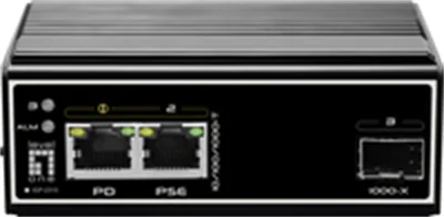 LevelOne IGP-0310 - Switch - 2 x 10/100/1000 (2 PoE+) + 1 x Gigabit SFP - Desktop, an DIN-Schiene montierbar, wandmontierbar - PoE+ (30 W)