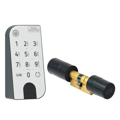 BURG-WÄCHTER Türschloss ENTRY Home 5001 PIN für Türstärke: bis 118mm 4m iOS, Android universell Batterie