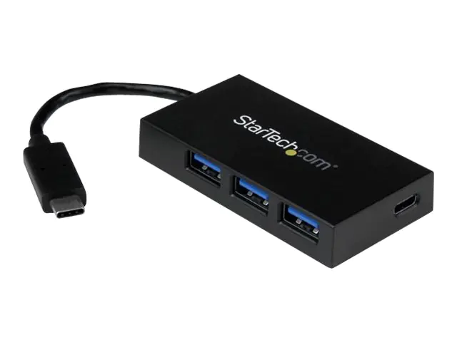 StarTech 4 Port USB 3.1 Gen 1 Hub - USB-C auf 1x USB-C und 3x USB-A - Mobiler USB Type C Hub - Hub - 4 x SuperSpeed USB 3.0 - Desktop - für P/N: CFASTRWU3C, SDMSDRWU3AC, TB3DK2DPPD, TB3DK2DPPDUE, TB3DKDPMAW, TB3DKDPMAWUE StarTech 4 Port USB 3.1 Gen 1 Hub - USB-C auf 1x USB-C und 3x USB-A - Mobiler USB Type C Hub - Hub - 4 x SuperSpeed USB 3.0 - Desktop - für P/N: CFASTRWU3C, SDMSDRWU3AC, TB3DK2DPPD, TB3DK2DPPDUE, TB3DKDPMAW, TB3DKDPMAWUE