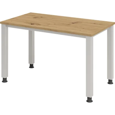 Hammerbacher Schreibtisch VQS612/R 4Fuß 120x67cm eiche/silber Hammerbacher Schreibtisch VQS612/R 4Fuß 120x67cm eiche/silber