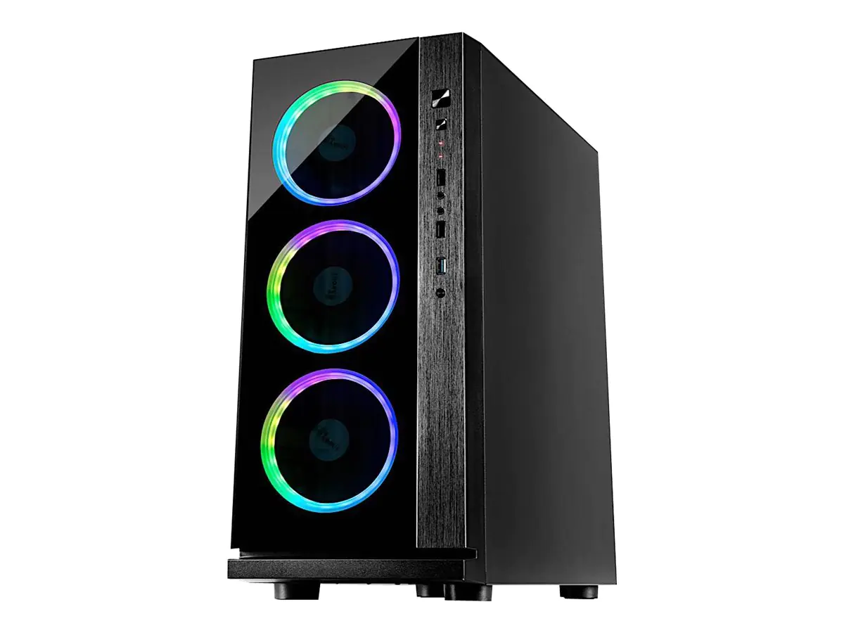Inter-Tech W-III RGB - Tower - ATX - Seitenteil mit Fenster - keine Spannungsversorgung - USB/Audio