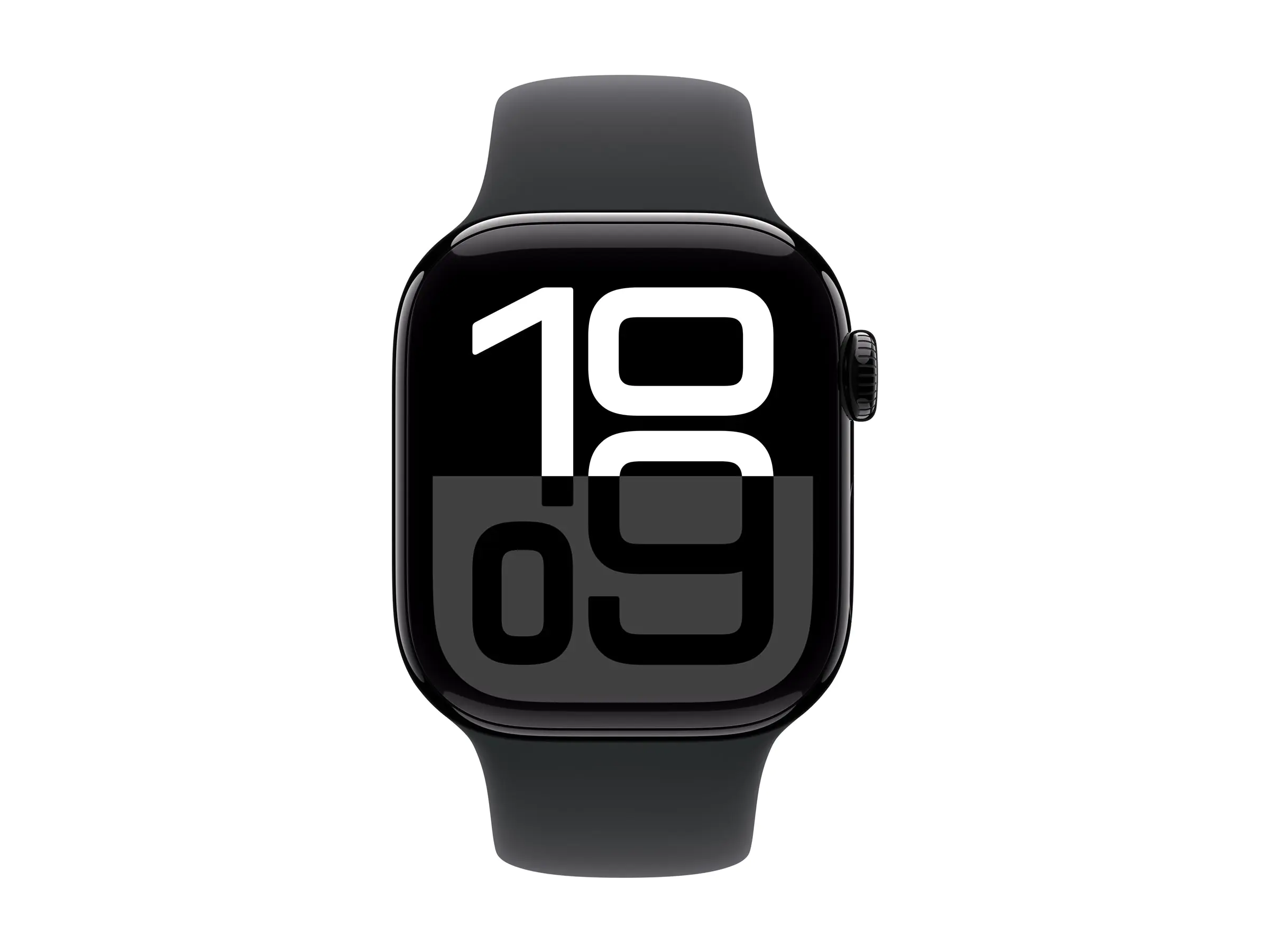 Apple Watch Series 10 (GPS + Cellular) - 42 mm - Jet Black Aluminium - intelligente Uhr mit Sportband - Flouroelastomer - schwarz - Bandgröße: M/L - 64 GB - LTE, Wi-Fi 4, UWB, Bluetooth - 4G - 29.3 g
