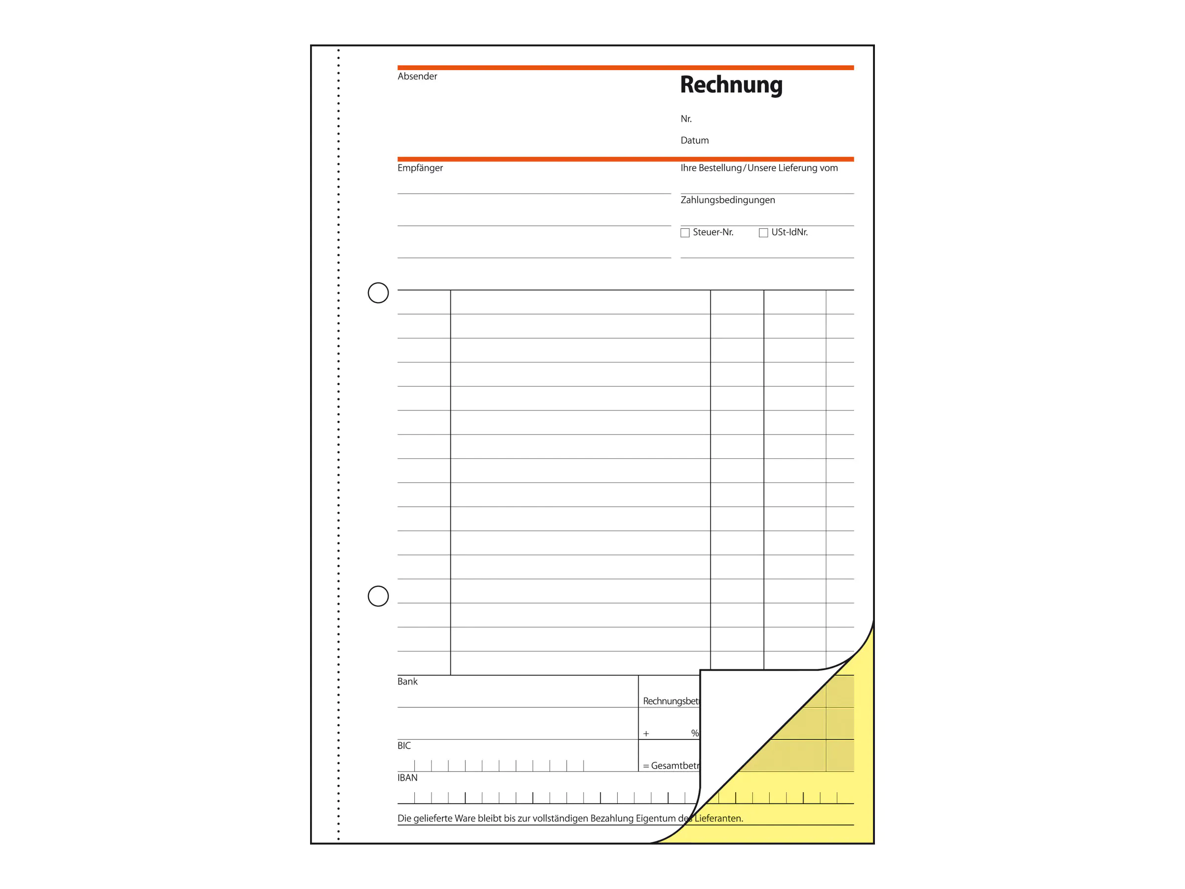 Sigel Rechnungsformular - 40 Blatt - A5 (148 x 210 mm) SD031